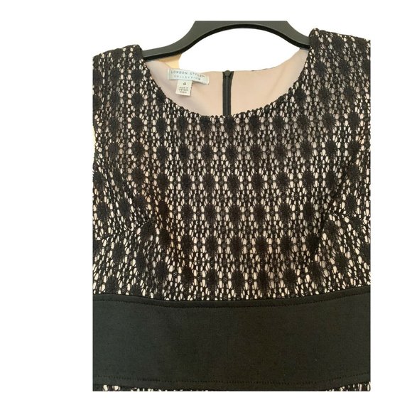 WOMENS Black LONDON STYLE COLLECTION SIZE 4  DRESS EXCELLENT COND Sleeveless - Picture 2 of 5
